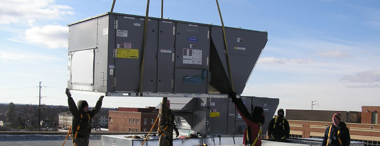 Four Seasons service, repairs and installs commercial rooftop units.